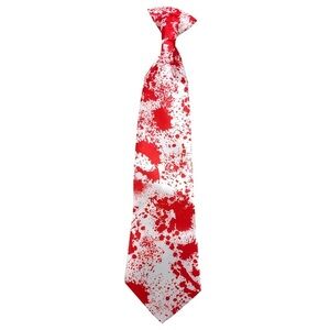 0. Fake blood Halloween tie